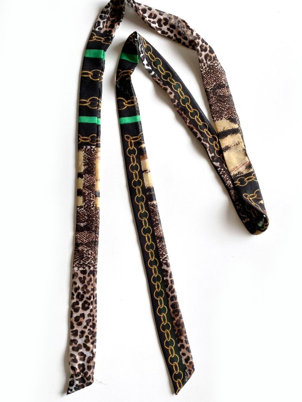 Animal Print Fabric Belt 80" x 1.5"